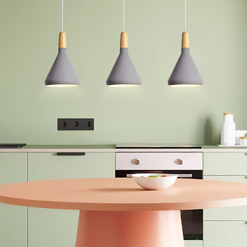 Nordic Macaron Wooden Creative Pendant Lamp