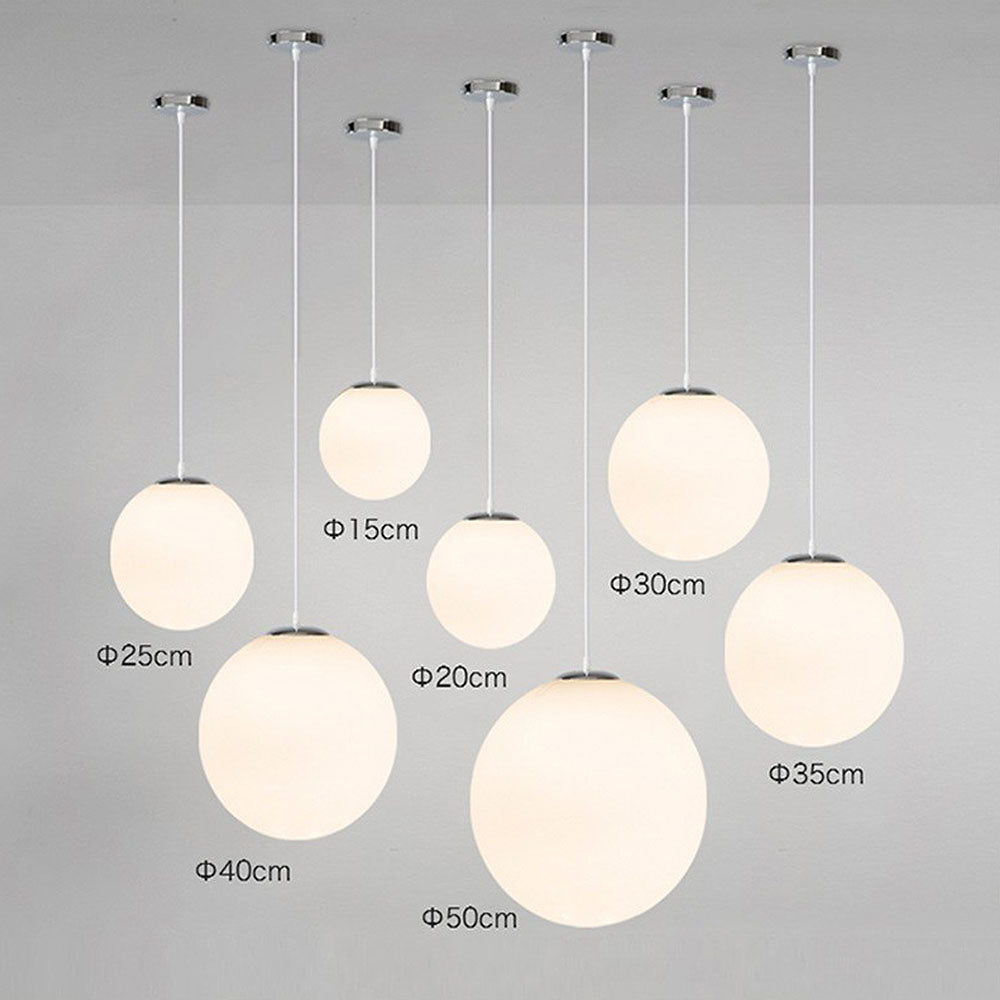 Simple Glass 1 Head Restaurant Pendant Light