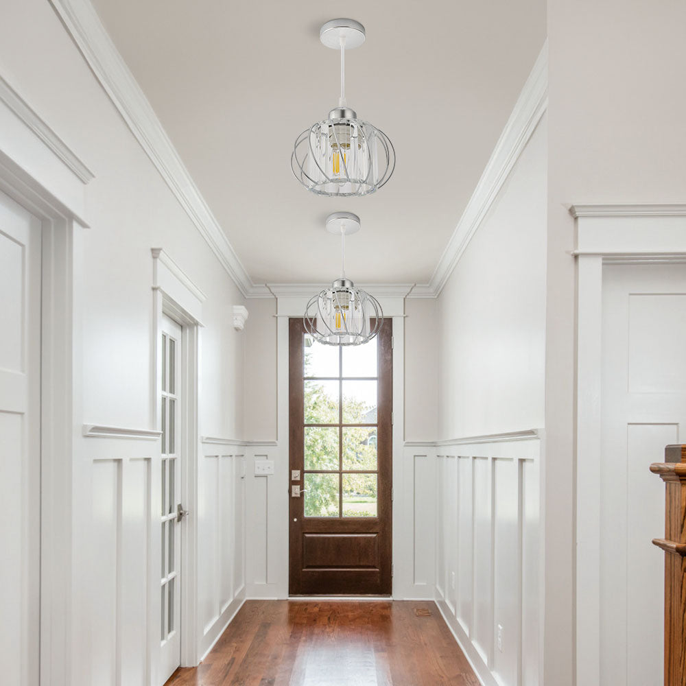 Nordic Simple Globular Glass Hallway Pendant Light
