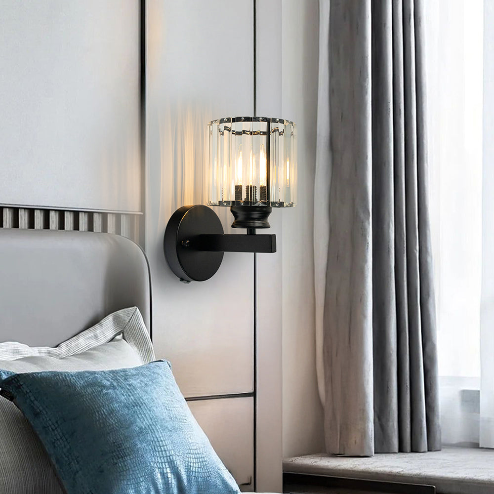 Crystal Round Or Square Hallway Wall Light