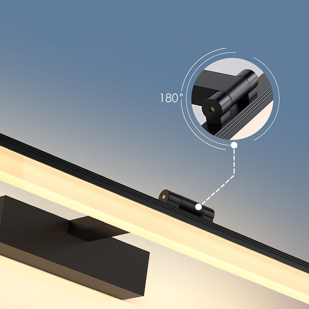Black Contemporary LED Mirror Bathroom Wall Light