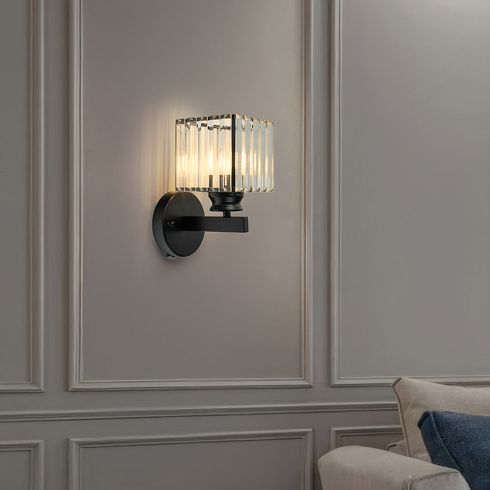 Crystal Round Or Square Hallway Wall Light