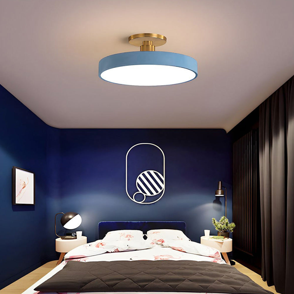 Minimalist Circular LED Semi Flush Ceiling Light