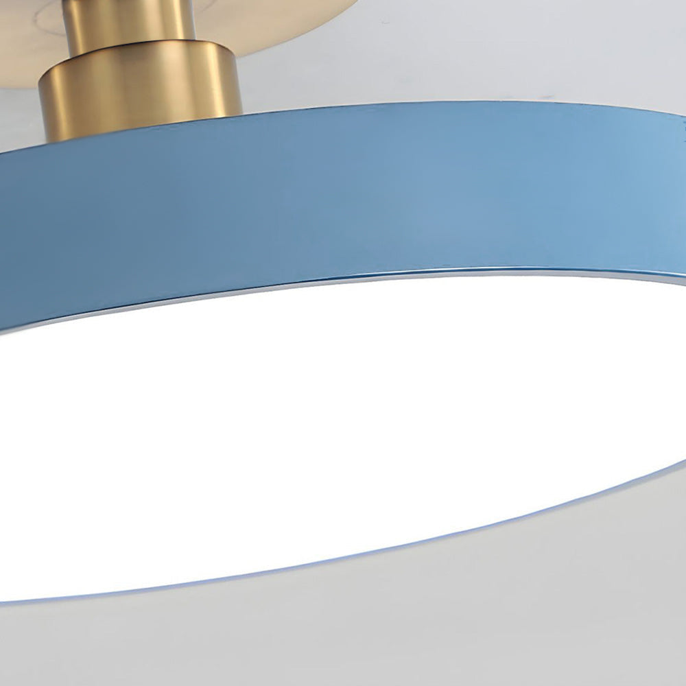 Minimalist Circular LED Semi Flush Ceiling Light