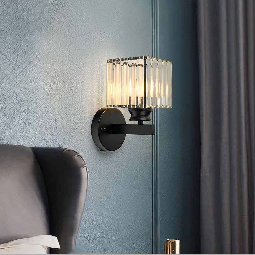 Crystal Round Or Square Hallway Wall Light