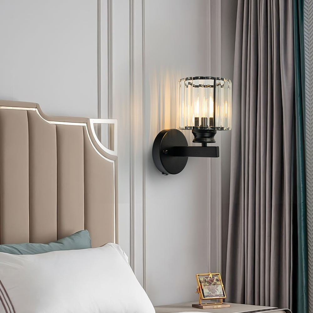 Crystal Round Or Square Hallway Wall Light