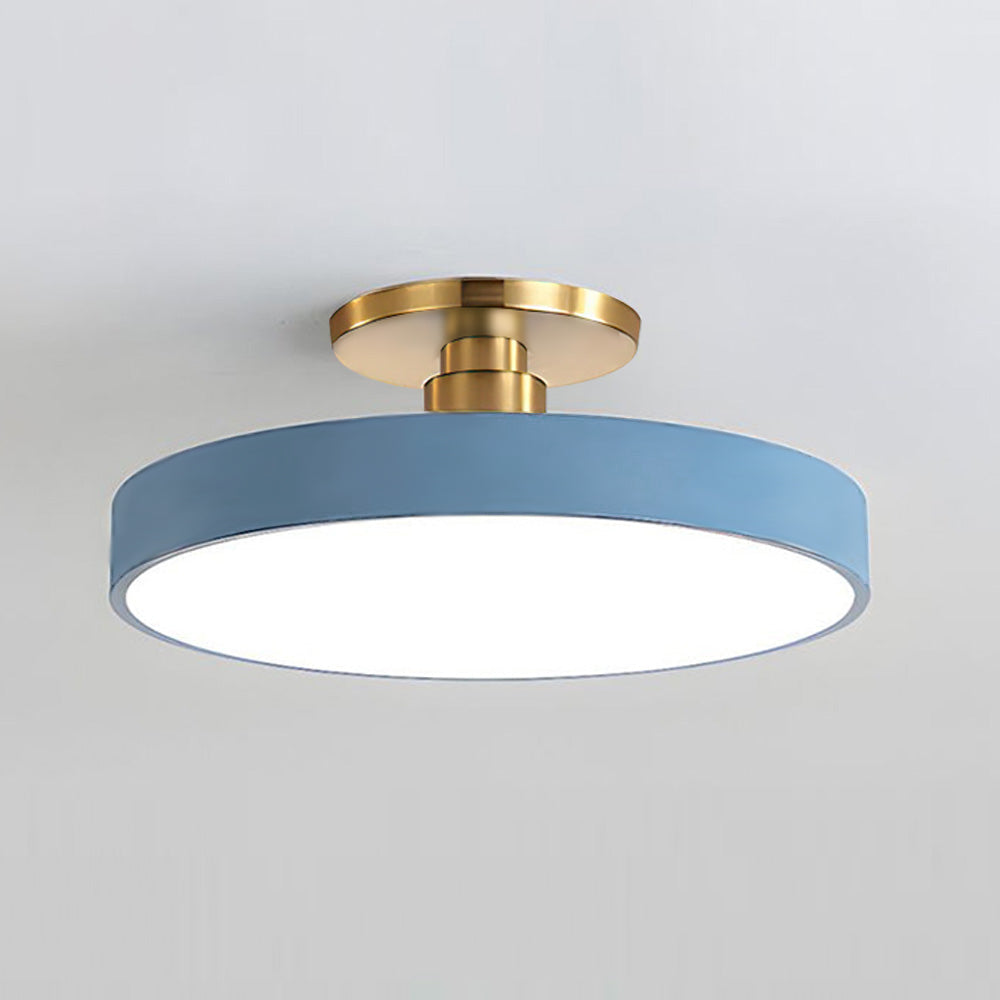 Minimalist Circular LED Semi Flush Ceiling Light