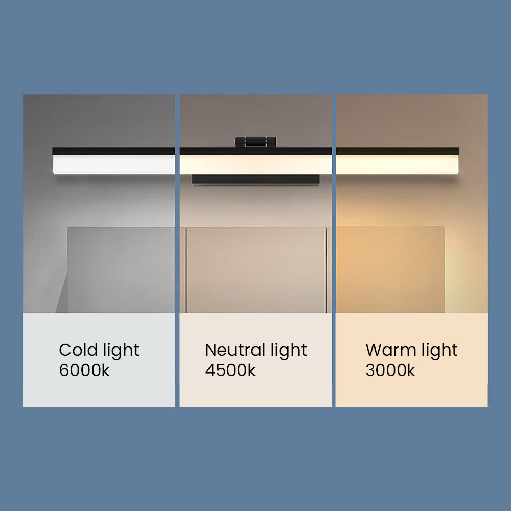 Black Contemporary LED Mirror Bathroom Wall Light