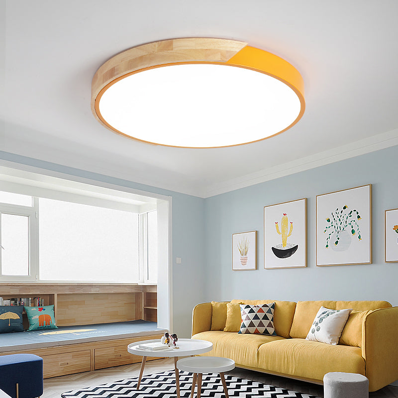Colorful Minimalist LED Round Ceiling Light