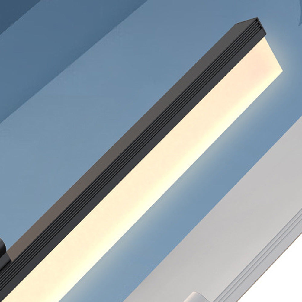 Black Contemporary LED Mirror Bathroom Wall Light