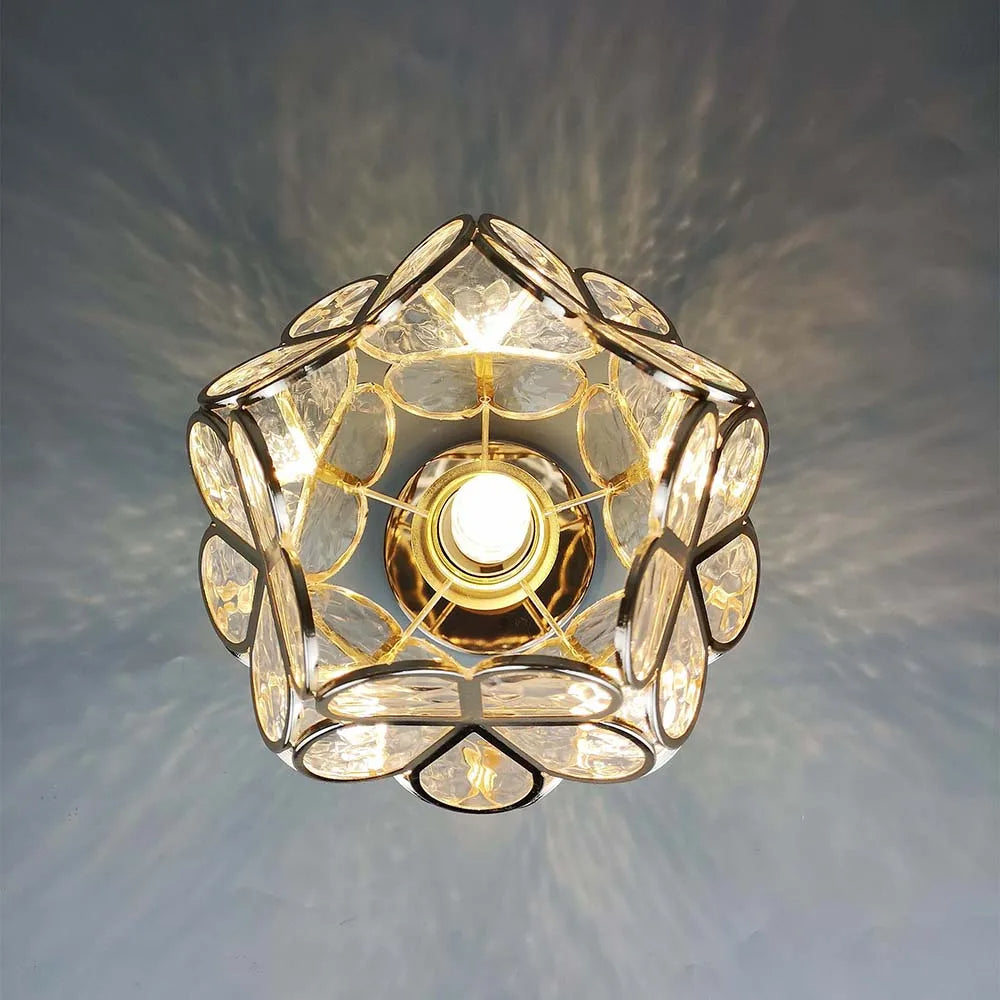 Flowers Style Glass Ceiling Hallway Lighting
