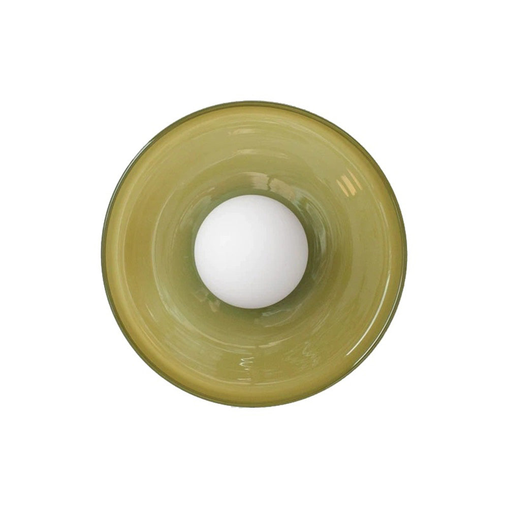 Modern Round Glass Flush Mount Ceiling Light