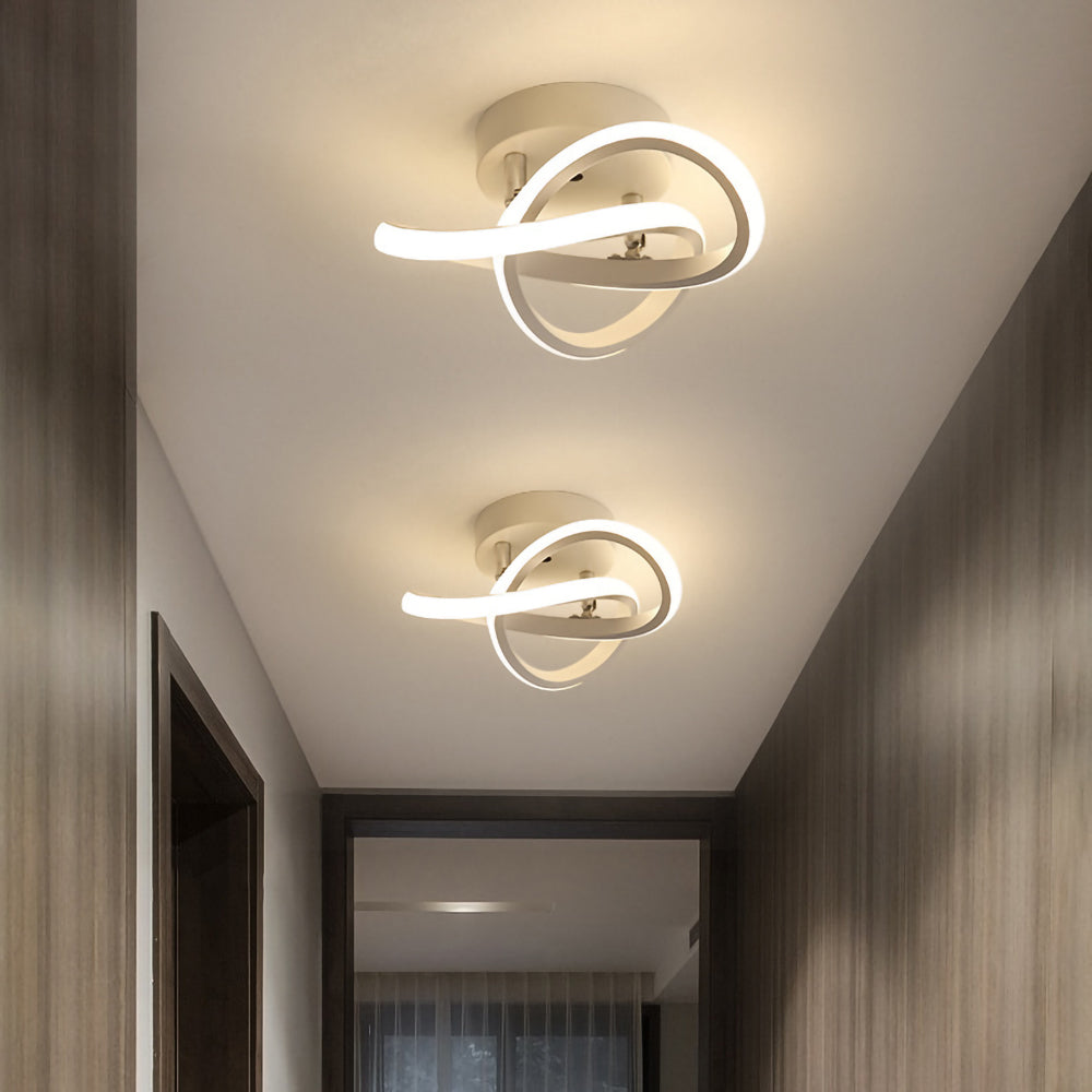 Modern White Metal LED Ceiling Light