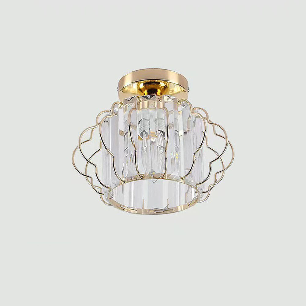 Gold Crystal Hallway Ceiling Light