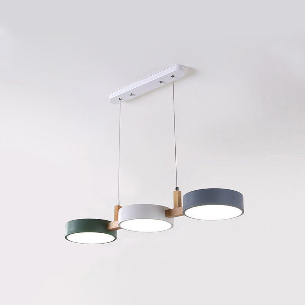 Contemporary Nordic Metal Cylinder Multi Light Pendant