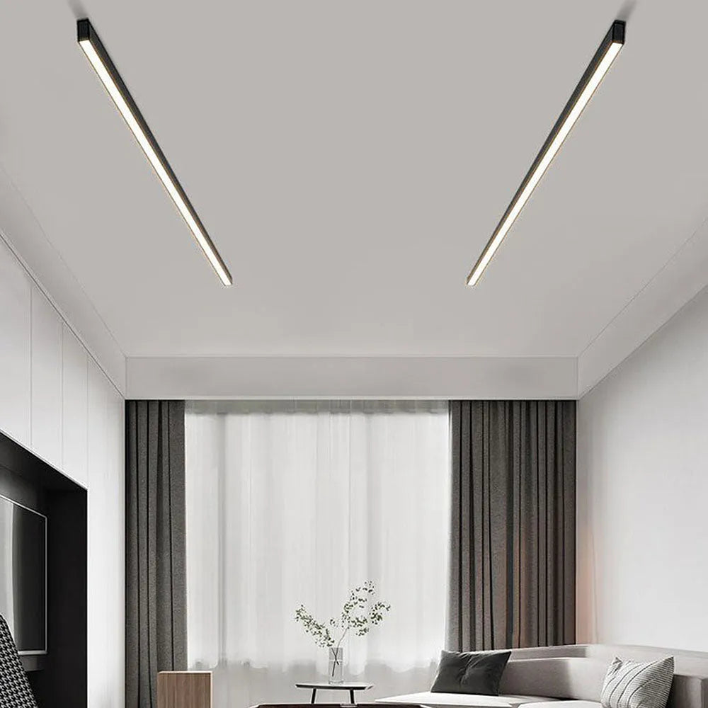 Contemporary Minimalist Long Strip LED Ceiling Lamp