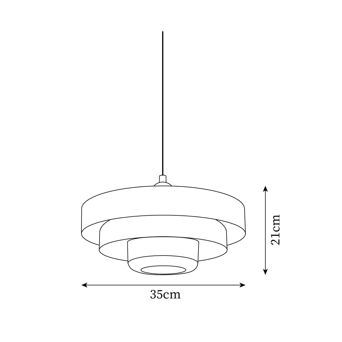 Mid Century Bauhaus Iron Pendant Lamp