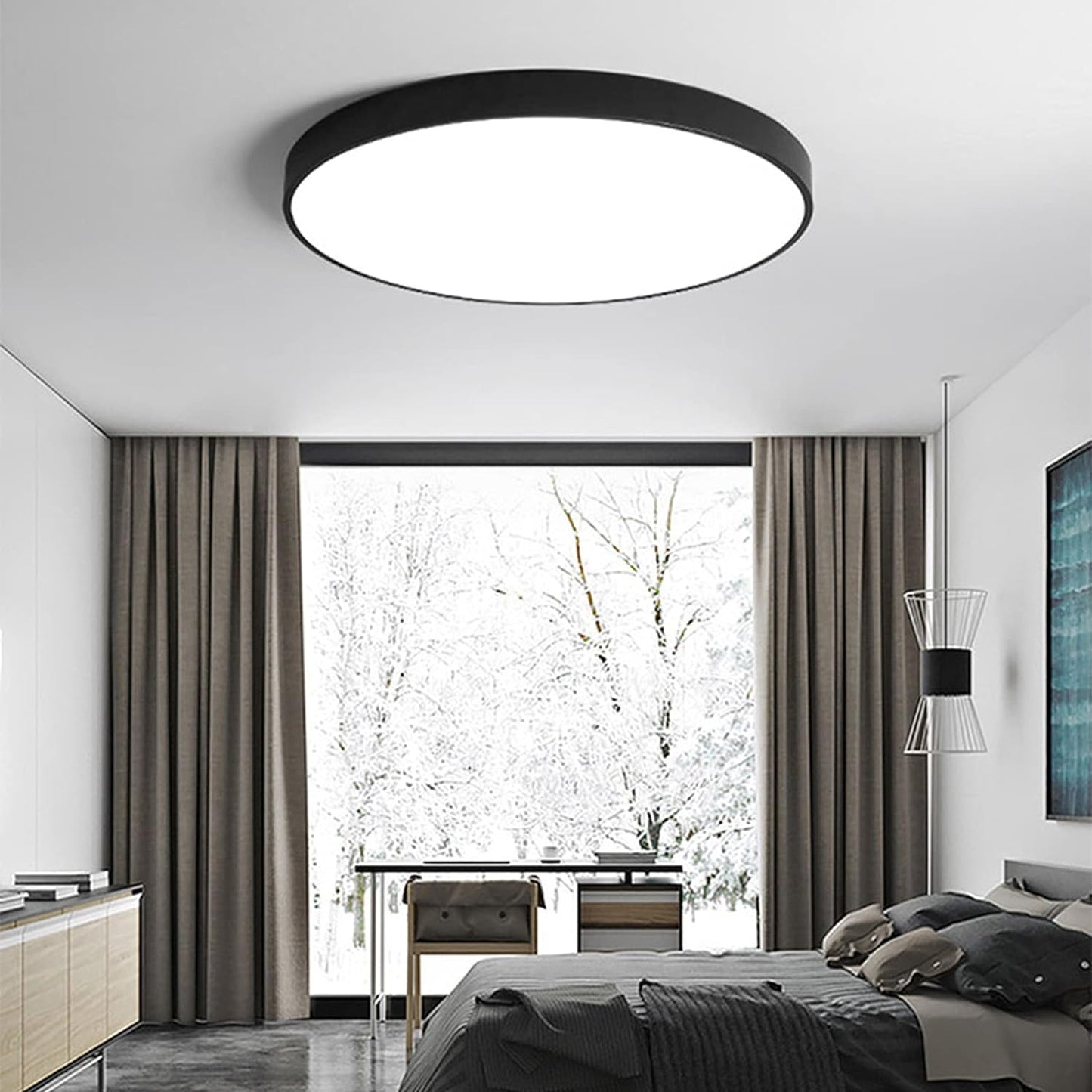 Circular Modern LED Flush Mount Ceiling Light