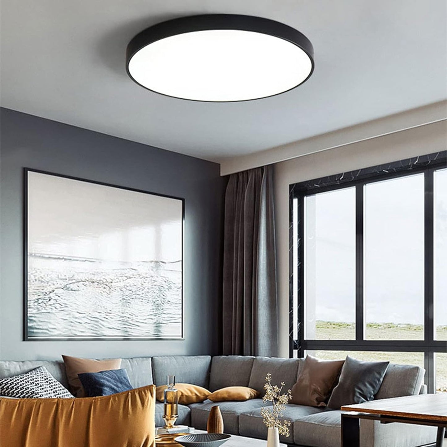Circular Modern LED Flush Mount Ceiling Light