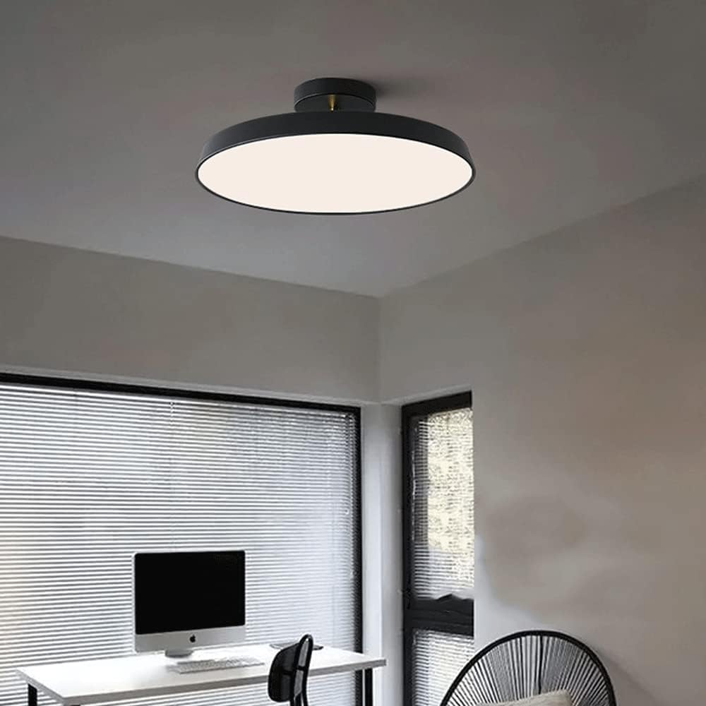 Minimalist White LED Semi-Flush Ceiling Light