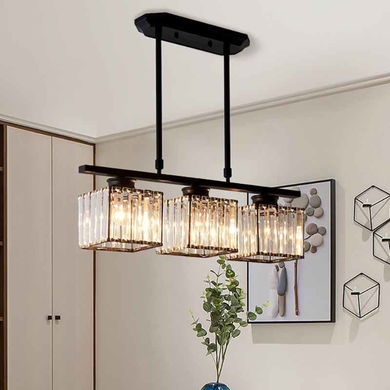 Nordic Multi Head Glass Island Chandelier