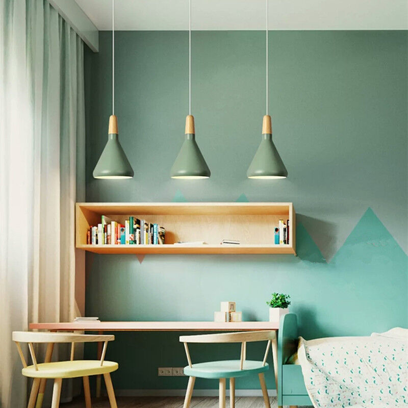 Nordic Macaron Wooden Creative Pendant Lamp