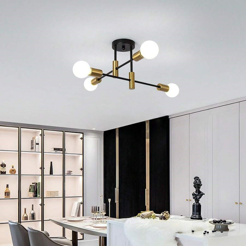 Modern Nordic Black Metal Ceiling Light