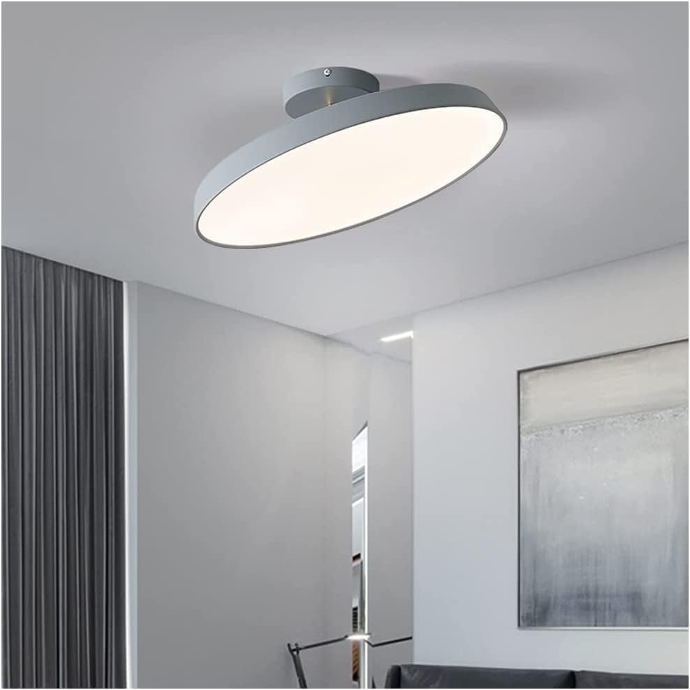 Minimalist White LED Semi-Flush Ceiling Light