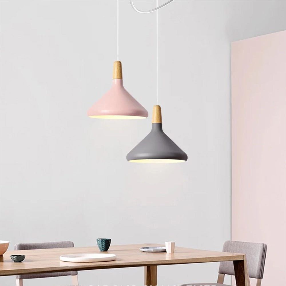 Nordic Macaron Wooden Creative Pendant Lamp
