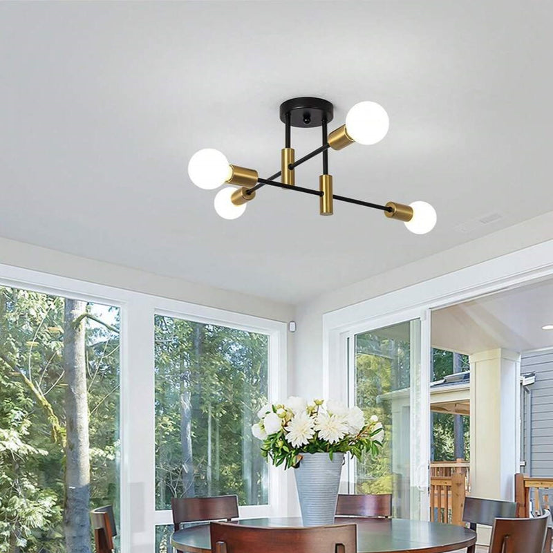 Modern Nordic Black Metal Ceiling Light