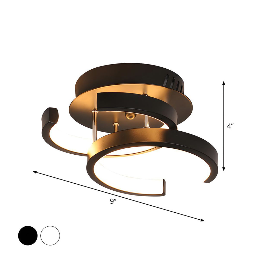 Modern White Metal LED Ceiling Light