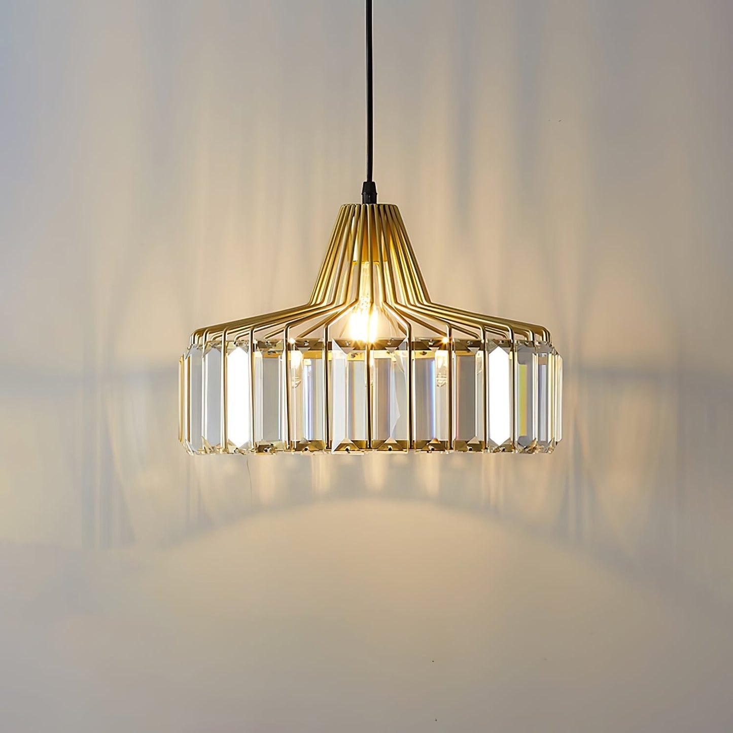 Black Modern Crystal Hanging Pendant Light