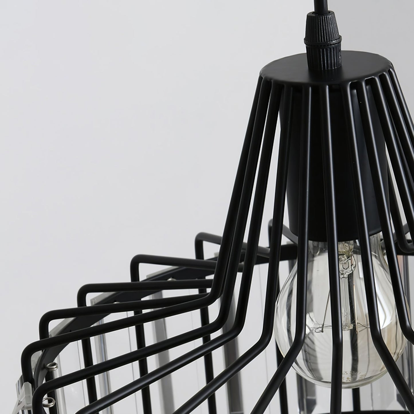 Black Modern Crystal Hanging Pendant Light