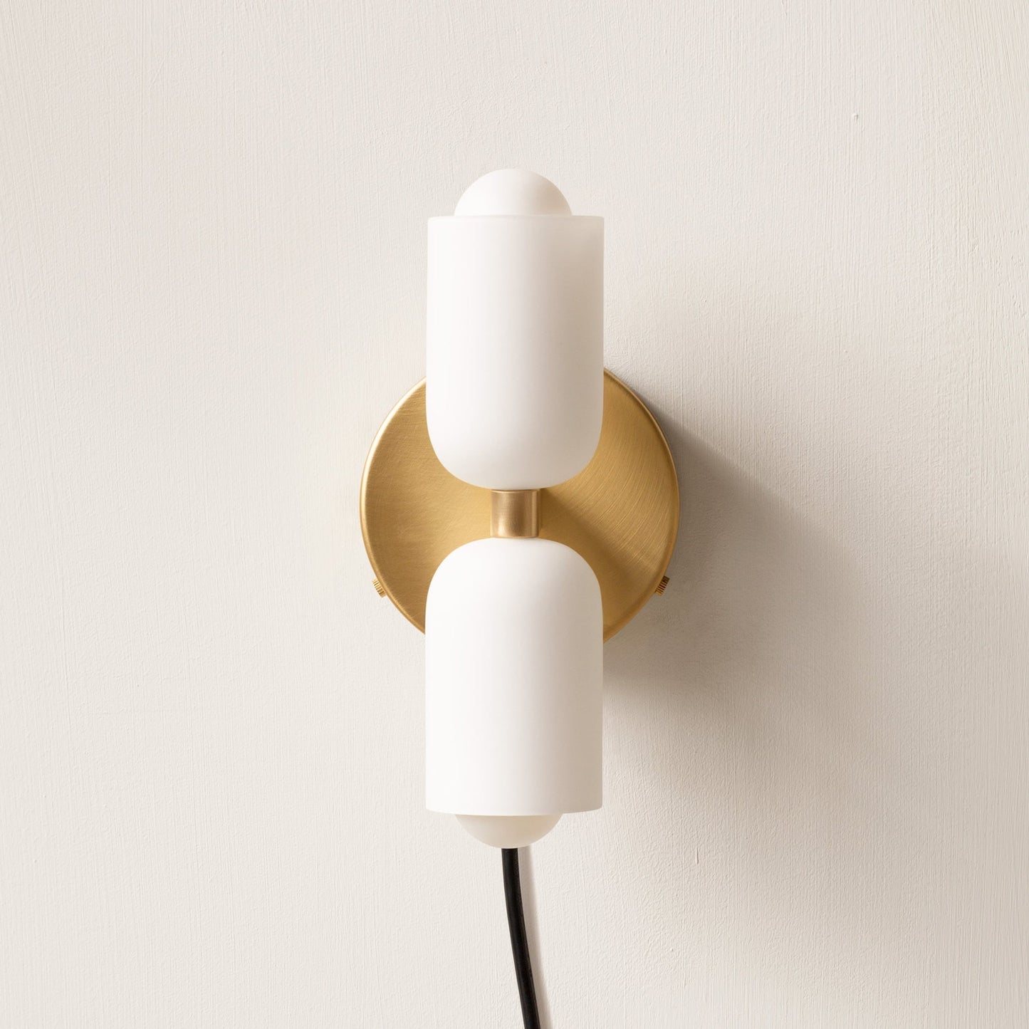 Modern Cream Double Head Wall Sconce