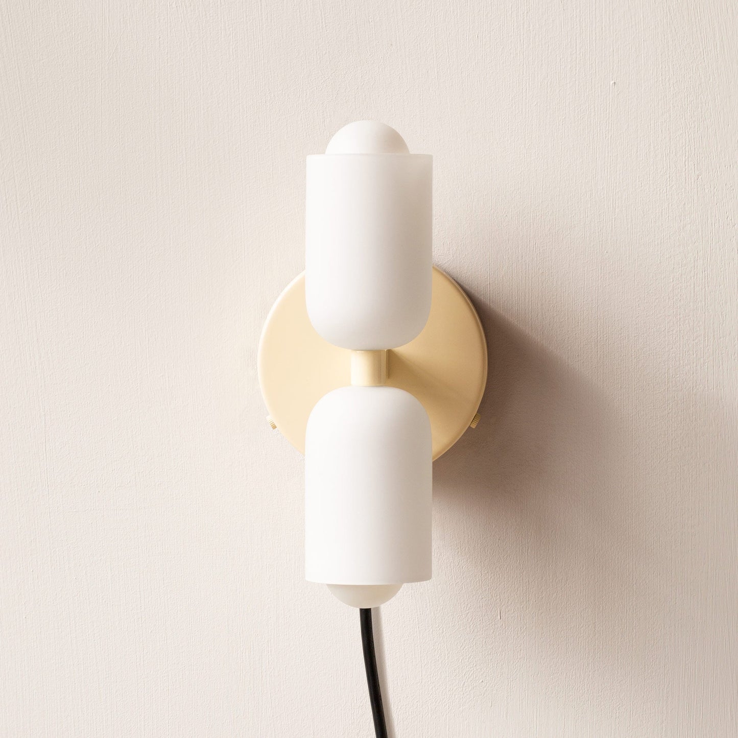 Modern Cream Double Head Wall Sconce