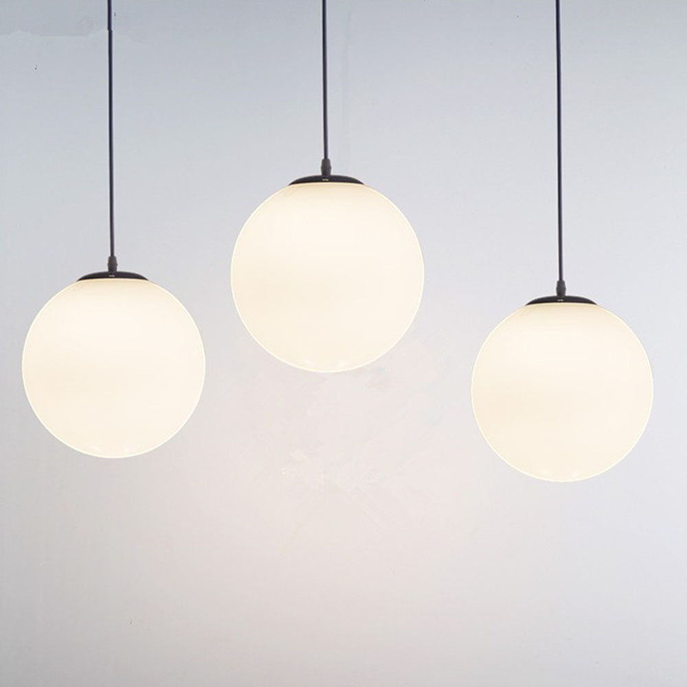 Simple Glass 1 Head Restaurant Pendant Light