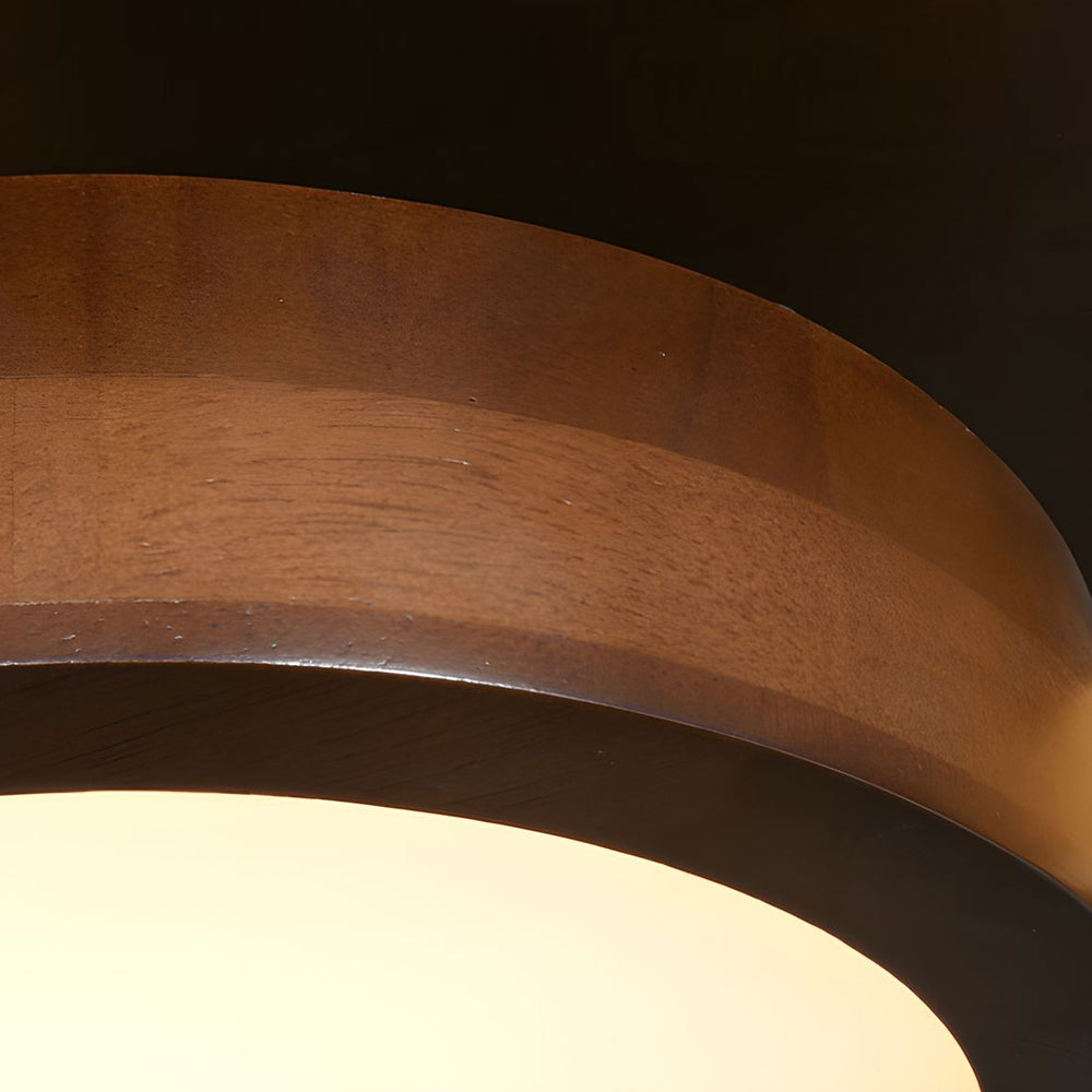 Iron Wood Modern LED Bedroom Ceiling Light