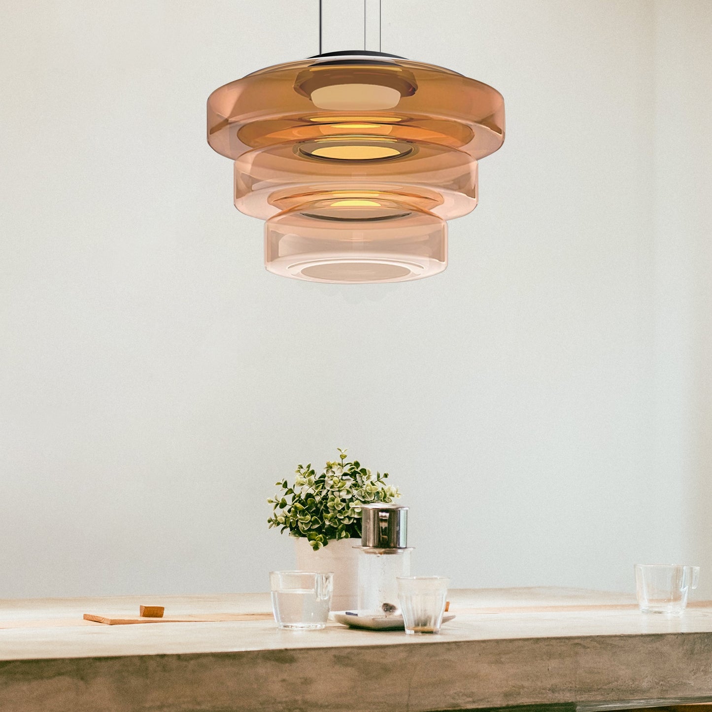 Creative Modern Round Glass Pendant Light