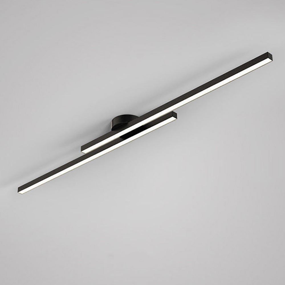 Modern Aluminium Long Strip LED Semi Flush Ceiling Light