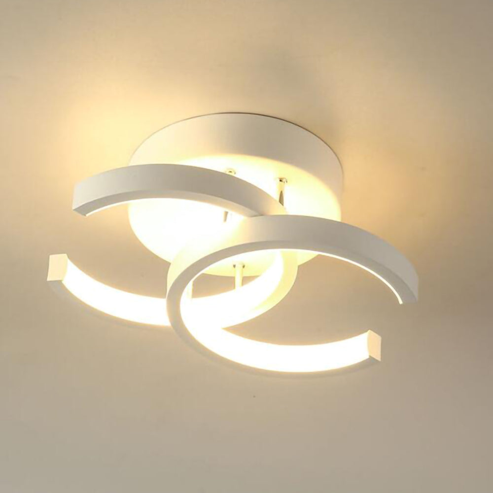 Modern White Metal LED Ceiling Light