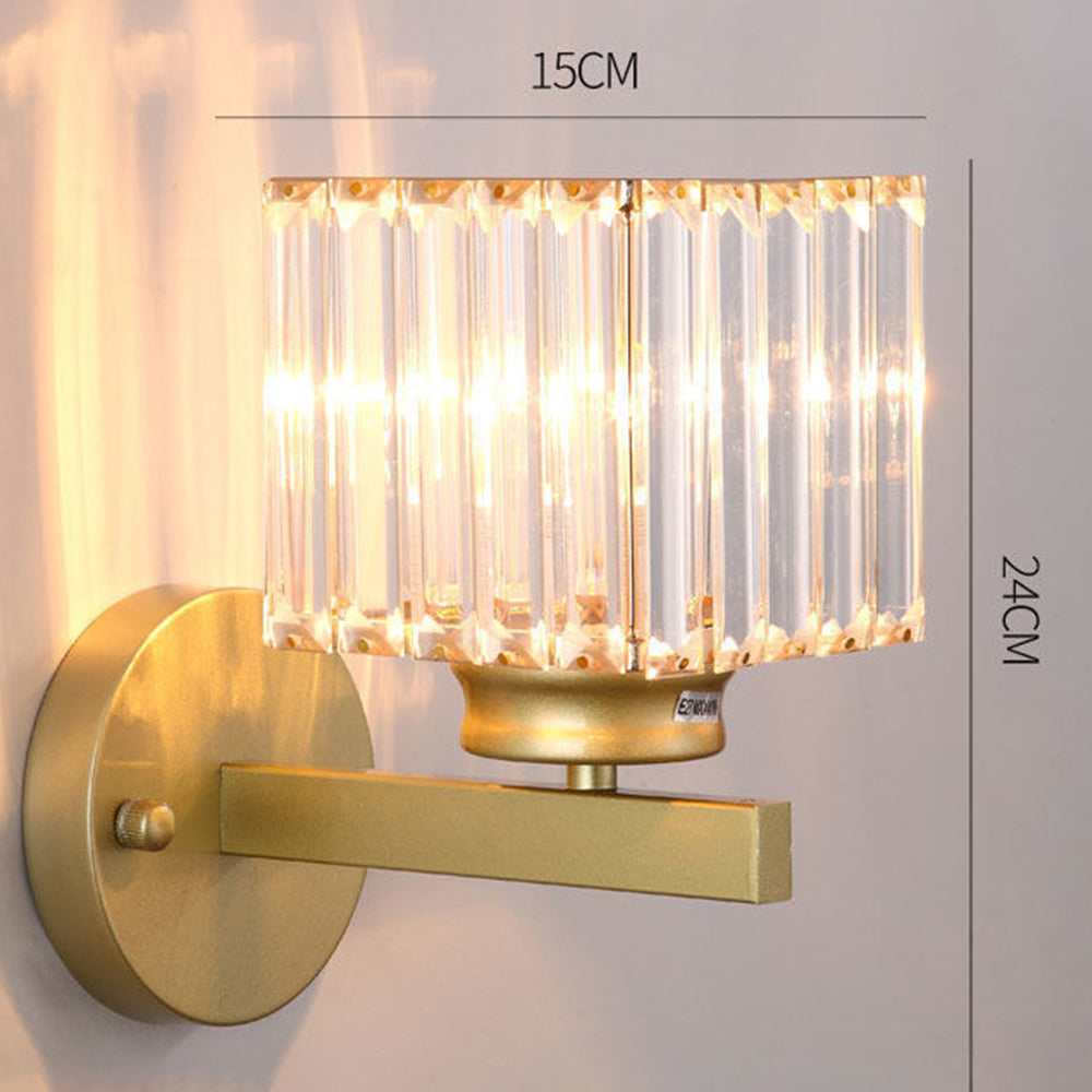 Crystal Round Or Square Hallway Wall Light