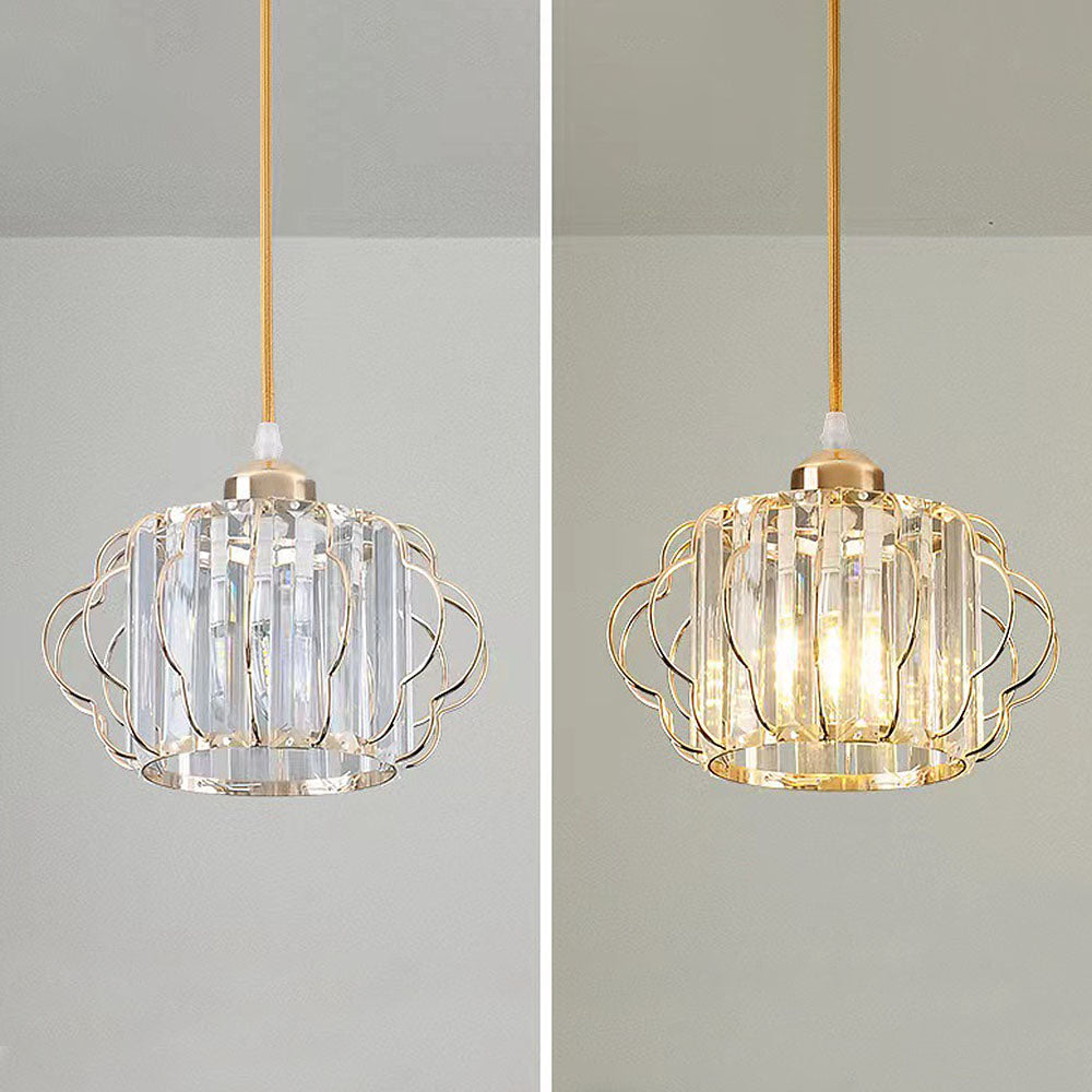 Gold Crystal Hallway Ceiling Light