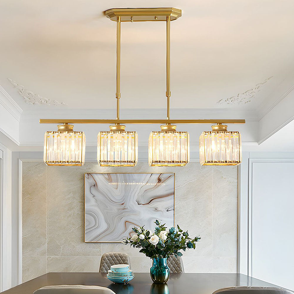 Nordic Multi Head Glass Island Chandelier
