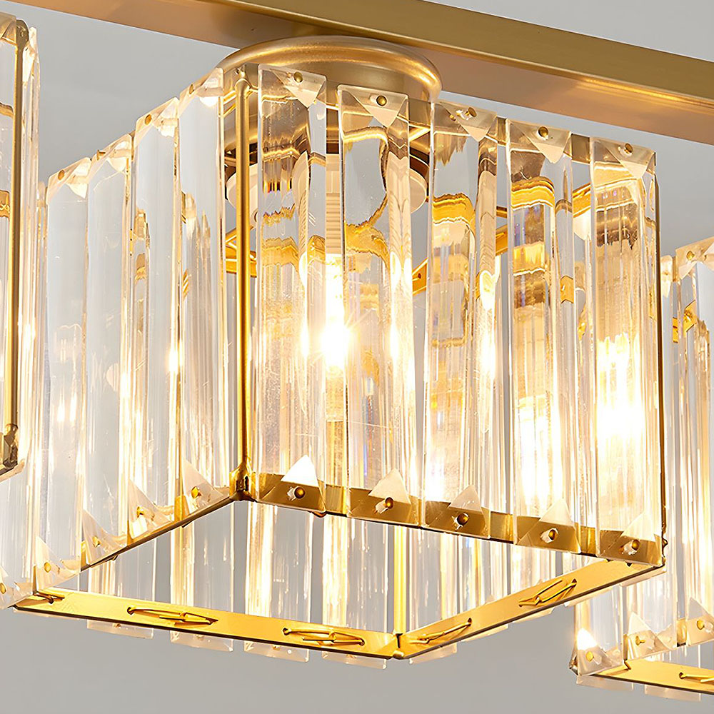Nordic Multi Head Glass Island Chandelier