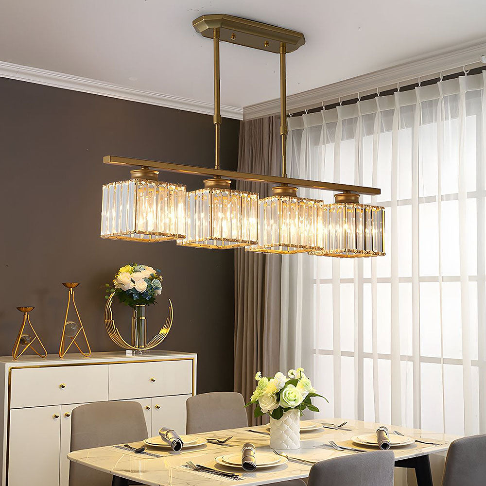 Nordic Multi Head Glass Island Chandelier
