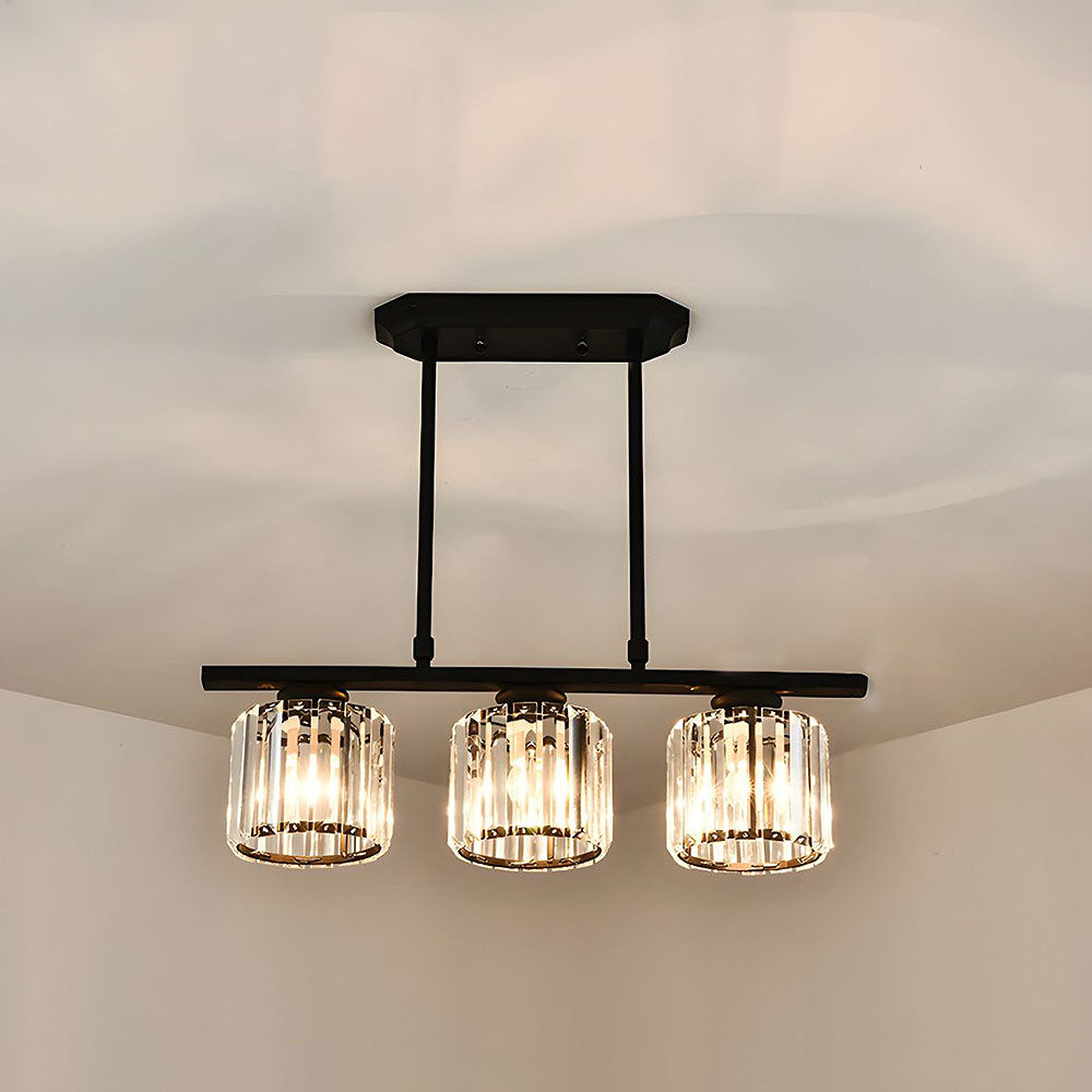 Nordic Multi Head Glass Island Chandelier