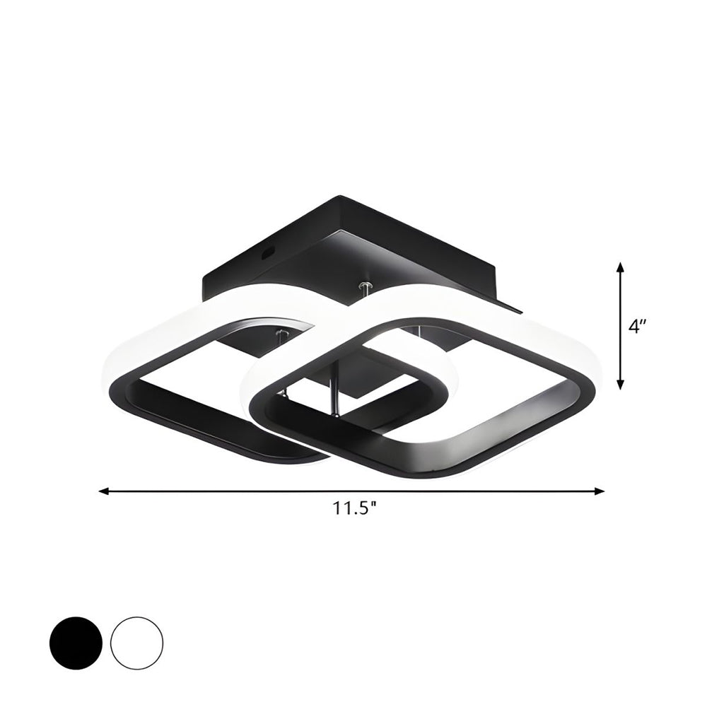Modern White Metal LED Ceiling Light