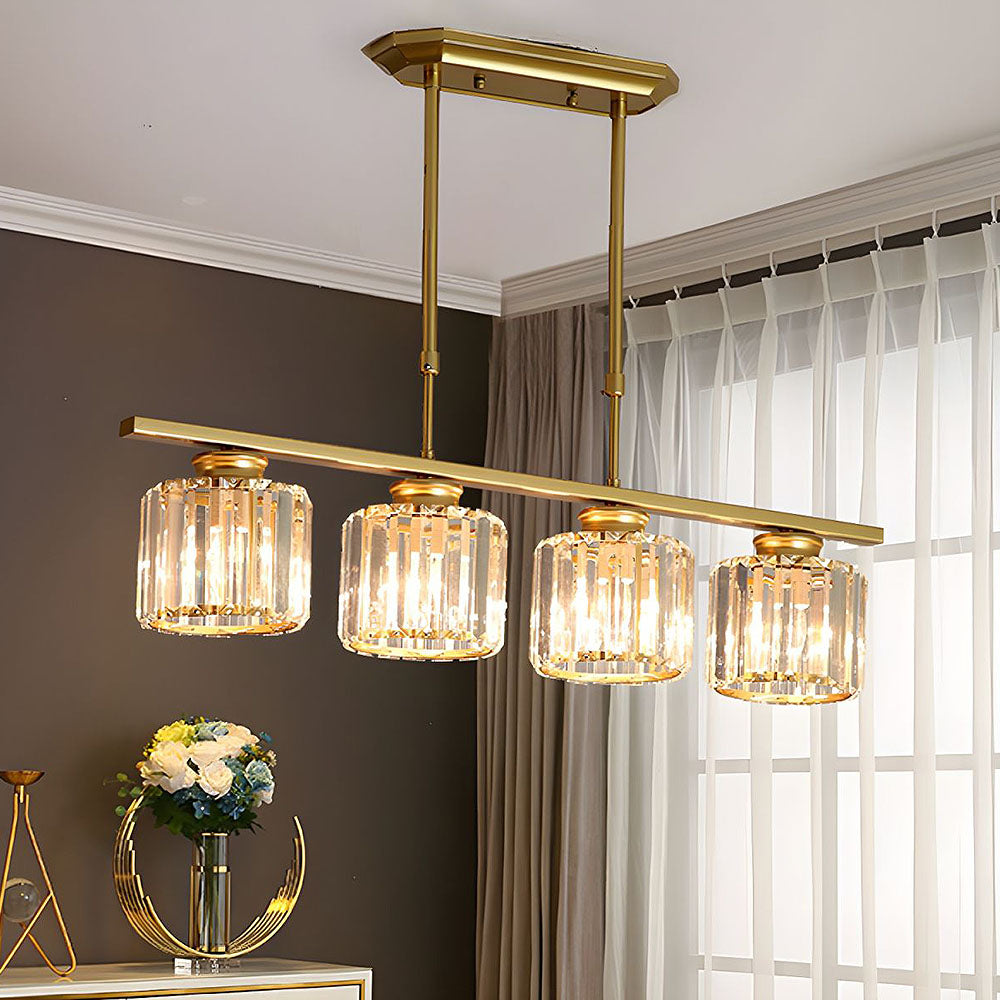 Nordic Multi Head Glass Island Chandelier