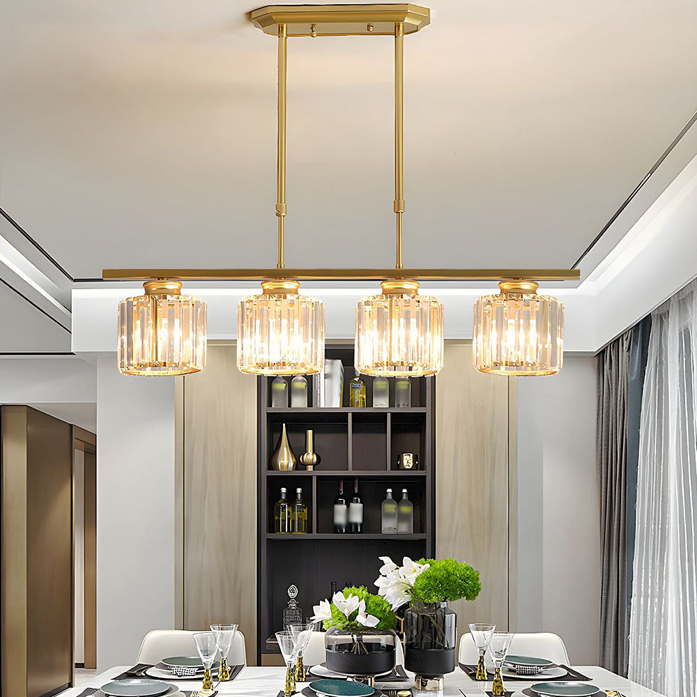 Nordic Multi Head Glass Island Chandelier