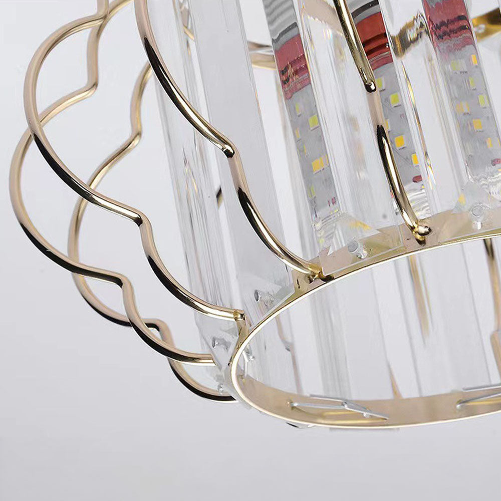 Gold Crystal Hallway Ceiling Light